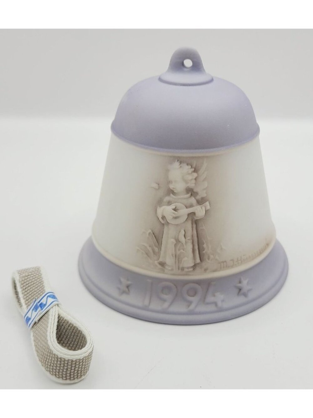 M.J. Hummel 1994 Christmas Bell Ornament Goebel Germany Porcelain Angel In Box